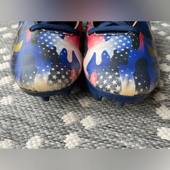 Under Armour Cleats Boys 5 Red White Blue 5Y UA spotlight USA football shoes - Picture 9 of 16
